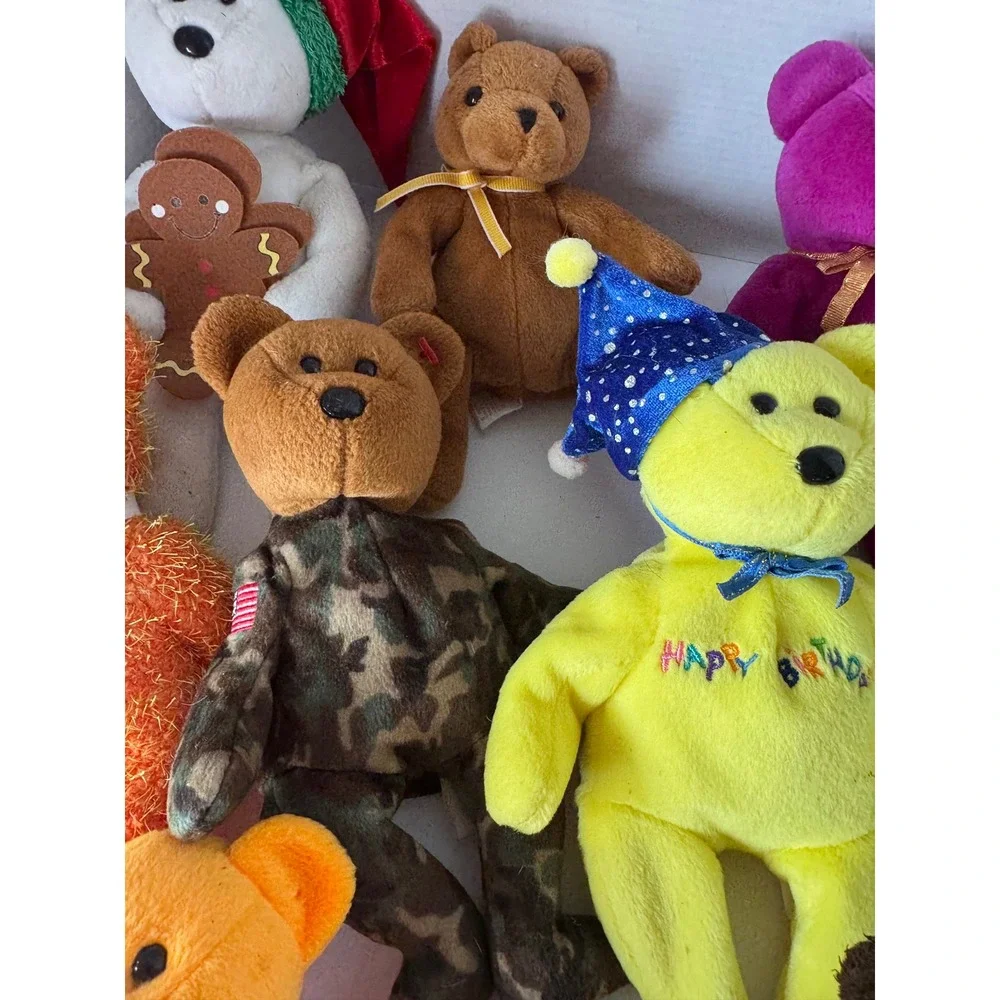 Ty Vintage Beanie‎ Babies Lot 18 Total Bears Glory 10th Anniversary 9lbs Mixed